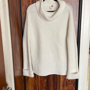 Oversized white Anthropologie sweater